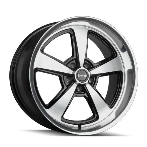 Set 4 20" Ridler 652 Gloss Black Diamond Cut Face & Lip 20x8.5 5x120.65 Rims 0mm