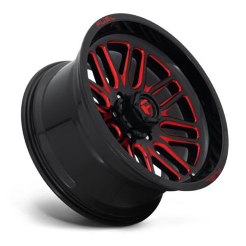 22" Fuel 1PC D663 Ignite 22x12 Gloss Black Red Tinted Clear 5x5 Wheel -43mm