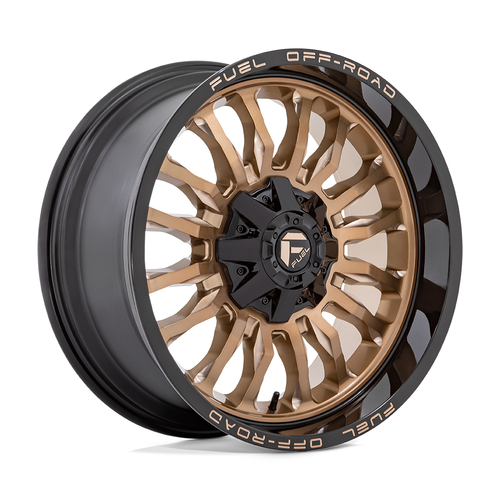 22" Fuel D797 Arc 22x10 6x135 6x5.5 Platinum Bronze Black Lip Truck Wheel -18mm