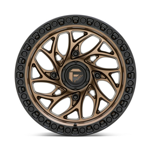 Fuel UTV D777 Runner Utv 15x10 4x156 Bronze With Black Ring Wheel 15" 0mm Rim