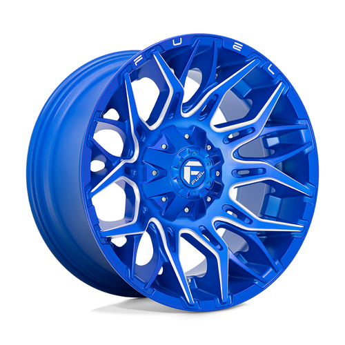 Fuel 1PC D770 Twitch 22x10 8x6.5 Anodized Blue Milled Wheel 22" -18mm Rim
