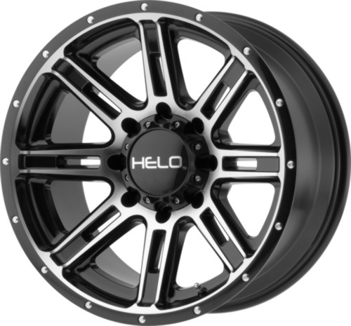 20" Helo HE900 20x9 Gloss Black Machined 6x135 Wheel 0mm Rim