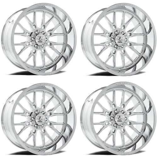 Set 4 24" Axe Wheels Atlas Chrome 24x12 Wheels 8x170 -44mm Lifted For Ford Rims