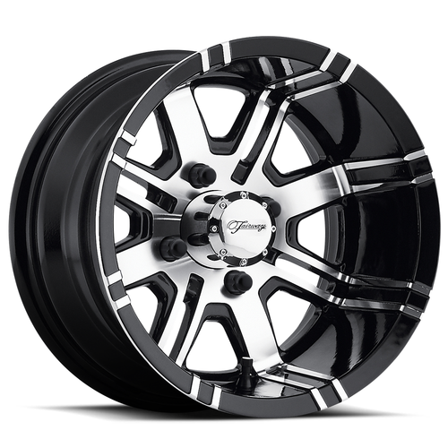 Fairway Alloys FA119 Aggressor 12x7 4x4.0 Machined Gloss Black Wheel 12" -40mm