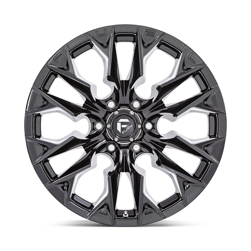 20" Fuel 1PC D803 Flame 20x10 6x135 -18mm Gloss Black Milled Wheel Lifted Rim