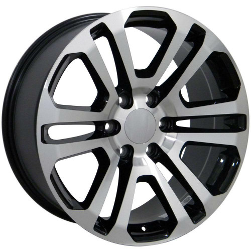 Set 4 20" OE Wheels CV99 Black Machined 20x9 Wheels 6x5.5 Rim 31mm For Chevy GMC