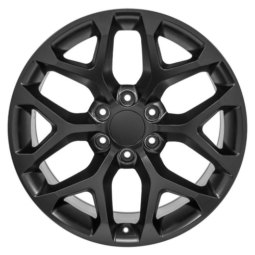 20" OE Wheels CV98B Satin Black 20x9 Wheel 6x5.5 Rim 24mm For Chevy GMC