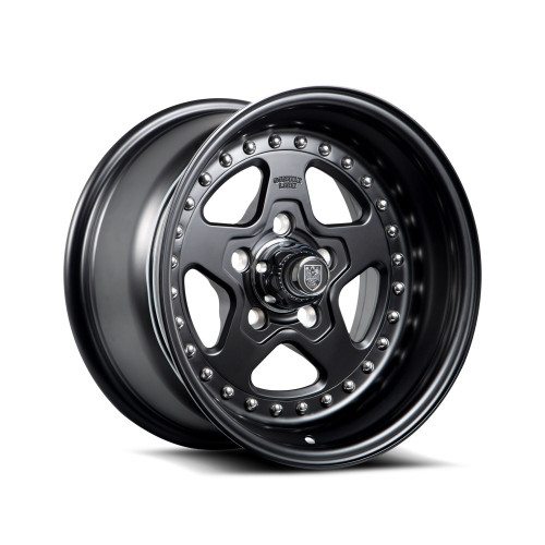 Set 4 15" Center Line Telstar 2.0 Black Center Black Lip 15x7 Wheels 5x4.5 -06mm