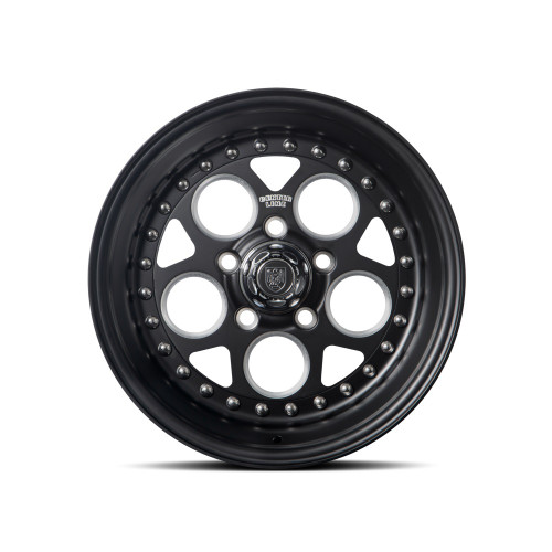 15" Center Line Rev 2.0 Satin Black Center Milled Windows 15x7 5x4.5 -06mm Wheel