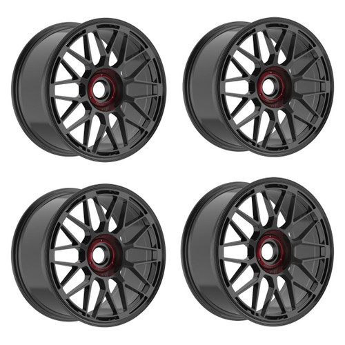 Set 4 20" Fondmetal 9EVO MD Gloss Black 20x10.5 Center Lock - Monodado 48mm Rims