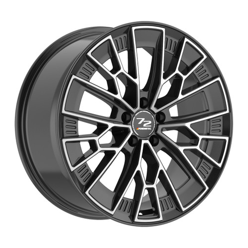 20" Fondmetal 1972 Gloss Black Machined 20x9 Wheel 5x112 21mm Rim