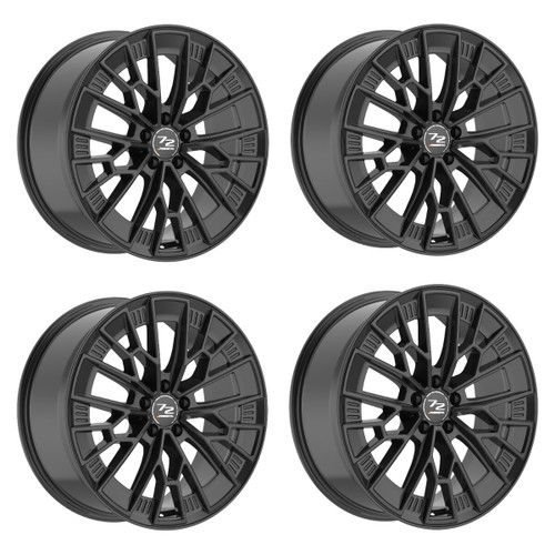Set 4 20" Fondmetal 1972 Gloss Black 20x9 Wheels 5x112 21mm Rims