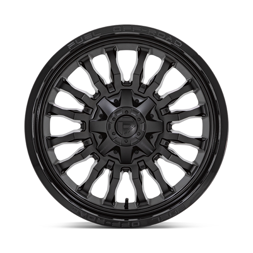 22" Fuel D796 Arc 22x12 8x6.5 -44mm Matte Black Gloss Black Lip Rim Lifted Wheel