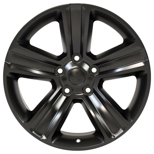 20" OE Wheels DG65 Satin Black 20x9 Wheel 5x5.5 19mm Replica For Dodge Ram Rim