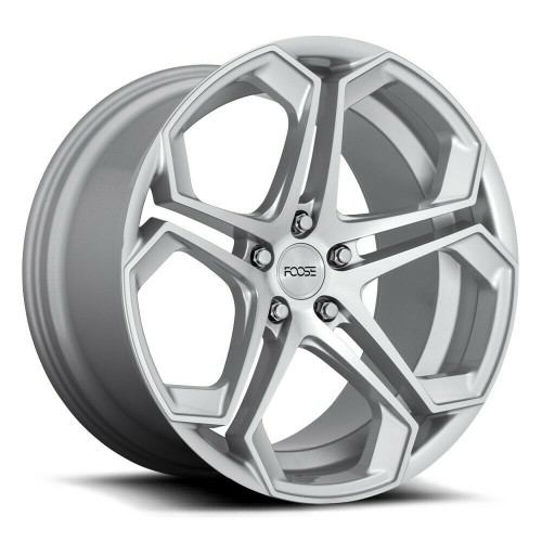 20" Foose 1PC F170 Impala 20x10.5 5x115 Gloss Silver Machined Wheel 20mm Rim