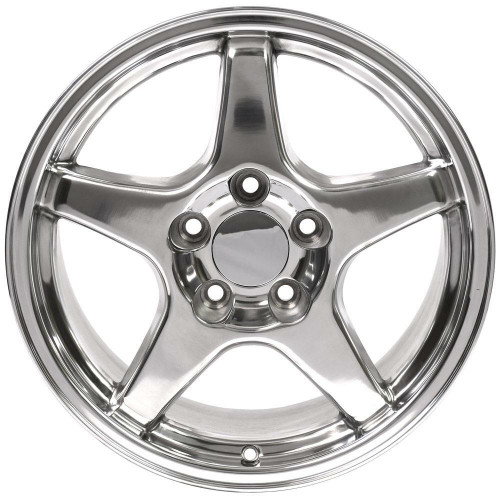 17" OE Wheels CV01 Polished 17x11 5x4.75 50mm Replica For Chevy Corvette Wheel