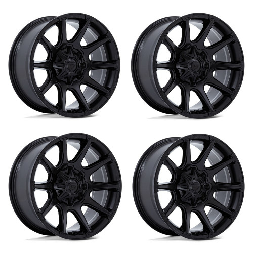Set 4 22" Fuel 1PC FC880 Super Matte Black 22x12 Wheels 6x135 6x5.5 -44mm Rims