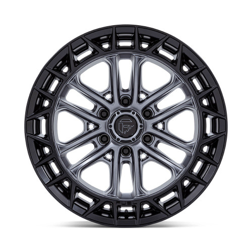 17" Fuel FC874 Celsius Matte Gunmetal Matte Black Lip 17x9 Wheel 6x5.5 -12mm Rim