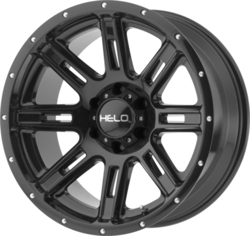 20" Helo HE900 20x10 Gloss Black 8X6.5 Wheel -24mm Rim