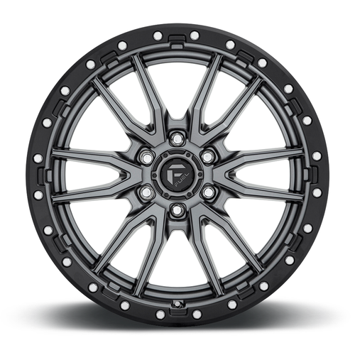 17" Fuel D680 Rebel 17x9 6x135 Gunmetal Black Bead Ring Wheel 1mm Truck SUV Rim Offroad