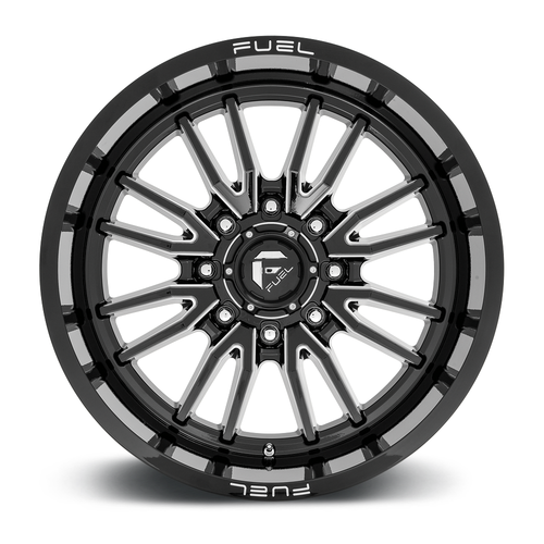 22" Fuel D761 Clash 22x12 8x180 -44mm Gloss Black Milled Wheel For Chevy GMC Rim Lifted Offroad Truck