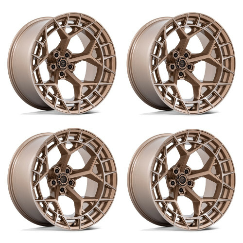 Set 4 20" Fuel FC873 Charger Platinum Bronze 20x9 Wheels 5x5 1mm For Jeep Rims