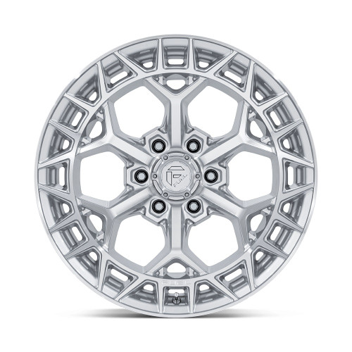 17" Fuel FC873 Charger Gloss Silver Machined Face 17x9 Wheel 5x5 -12mm Truck Rim
