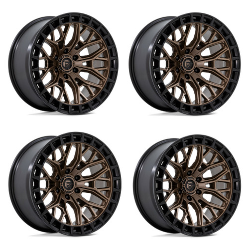 Set 4 22" Fuel FC869 SIGMA Matte Bronze Matte Black Lip 22x9.5 Wheels 6x5.5 18mm