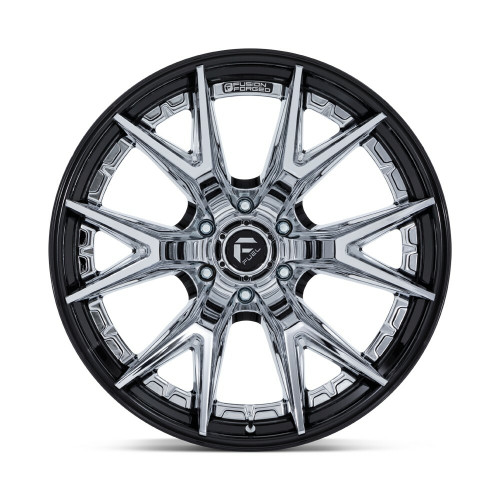 22" Fuel 1PC FC402 Catalyst Chrome Gloss Black Lip 22x10 Wheel 8x170 -18mm Rim