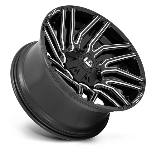 Fuel 1PC D773 Typhoon 22x12 8x170 Gloss Black Milled Wheel 22" -44mm Rim