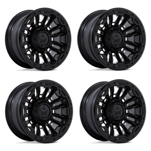 Set 4 20" XD XD870 Bomber Matte Black 20x10 Wheels 8x6.5 -18mm Lifted Truck Rims