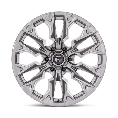 24" Fuel D806 Flame 24x12 5x5 -44mm Platinum Wheel For Jeep Wrangle Gladiator