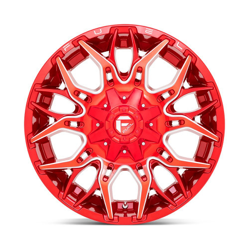Fuel 1PC D771 Twitch 20x9 8x180 Candy Red Milled Wheel 20" 1mm Rim