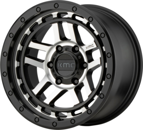 KMC KM540 Recon 17x8.5 6x5.5 Satin Black Machined Wheel 17" 18mm Rim