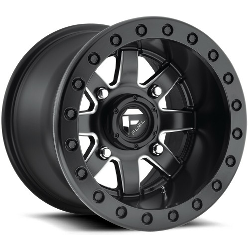 Fuel UTV D938 Maverick Beadlock 15x7 4x156 Matte Black Milled Wheel 15" 38mm Rim