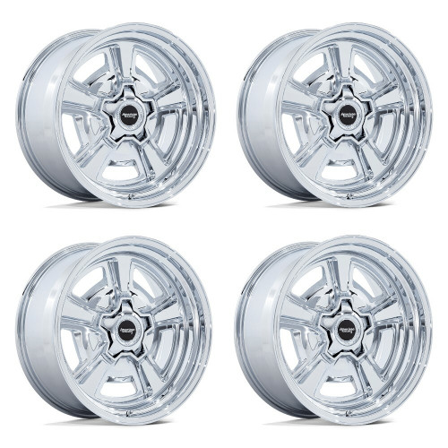Set 4 18" American Racing Vintage VN517 Marauder Chrome 18x9 Wheels 5x5.5 0mm