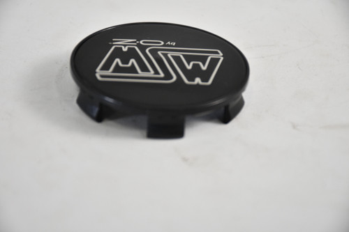 MSW  Black/w Outlined Chrome Logo Center Cap Hub Cap PMCA61 2.375"