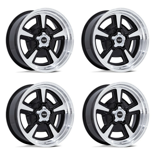 Set 4 20" American Racing VN517 Marauder Black Machined Diamond Lip 20x8.5 5x4.75 6mm
