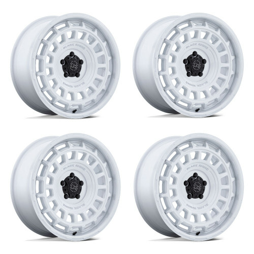Set 4 20" Black Rhino Hard Alloys BR024 AWOL Gloss White 20x8.5 5x120 25mm Rims