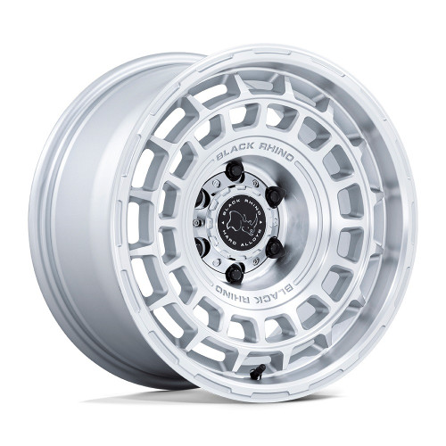 17" Black Rhino BR024 AWOL Silver Machined Face 17x8.5 Wheel 5x5 -10mm Truck Rim