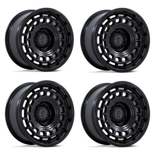 Set 4 17" Black Rhino Hard Alloys BR024 AWOL Matte Black 17x8.5 5x5 -10mm Wheels