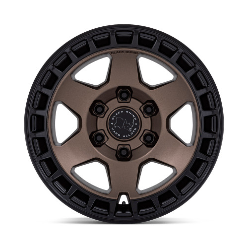 17" Black Rhino BR022 Bahari Burnt Bronze Matte Black Lip 17x8.5 6x5.5 25mm Rim