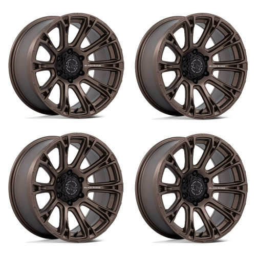 Set 4 20" Black Rhino BR020 Diamondback Burnt Bronze 20x9 Wheels 6x135 -12mm Rim