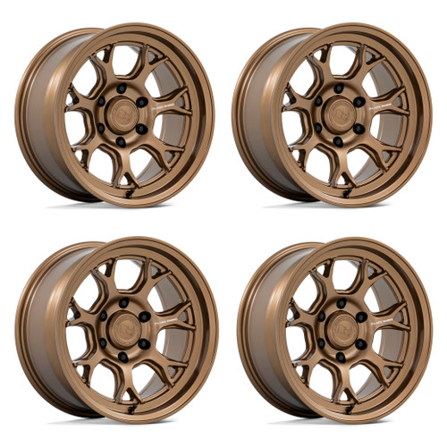 Set 4 17" Black Rhino BR017 Etosha Matte Bronze 17x8.5 Wheels 6x5.5 12mm Rims