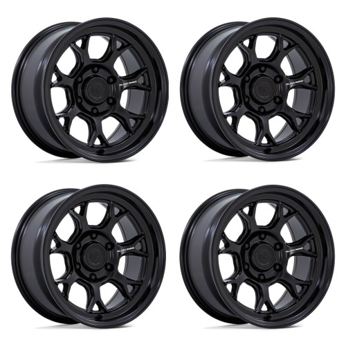 Set 4 17" Black Rhino BR017 Etosha Matte Black 17x8.5 Wheels 6x5.5 12mm Rims