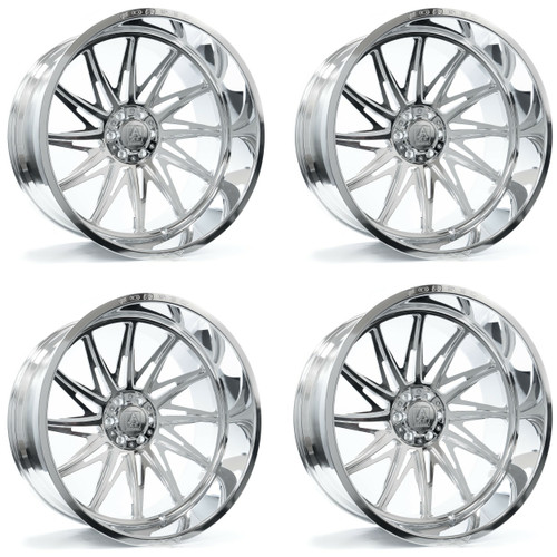 Set 4 26" Axe Wheels AF9 Forged Fully Polished 26x14 6x135 6x5.5 -76mm Rims