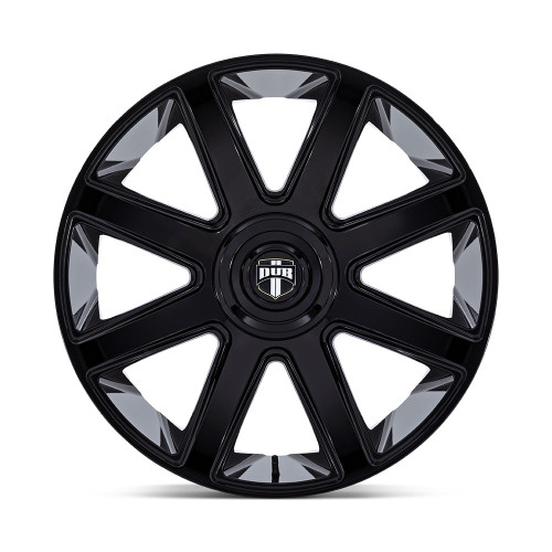 24" DUB DC273 Pull 24x9 5x115 5x120 38mm Wheel Gloss Black Rim