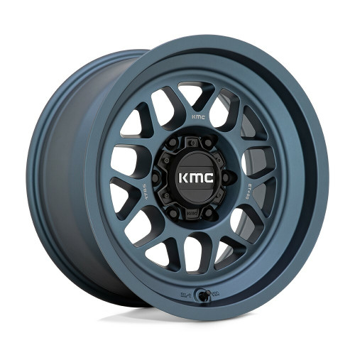 16x8 6x5.5 Metallic Blue Wheel KMC KM725 Terra Rim 0mm