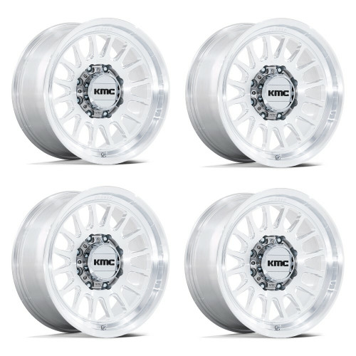 Set 4 18" KMC KM452 Impact Forged Monoblock 18x9 8x6.5 -12mm Raw Machined Rims