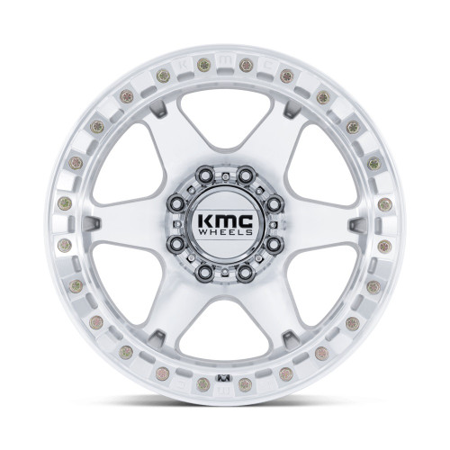 17" KMC KM238 VI Beadlock Machined 17x9 Wheel 6x5.5 -38mm Lifted Truck Suv Rim